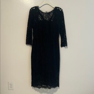 JCrew Elegant Black Lace Dress